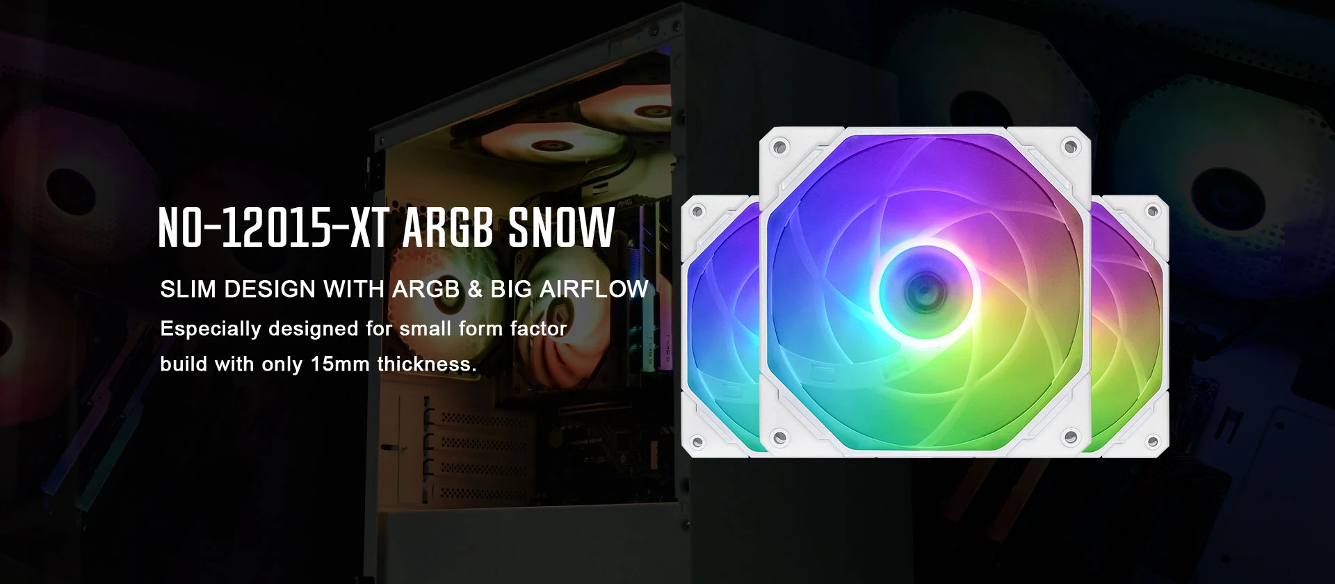 Кулер 12см ID-Cooling NO-12015-XT-ARGB SNOW, ARGB — 5
