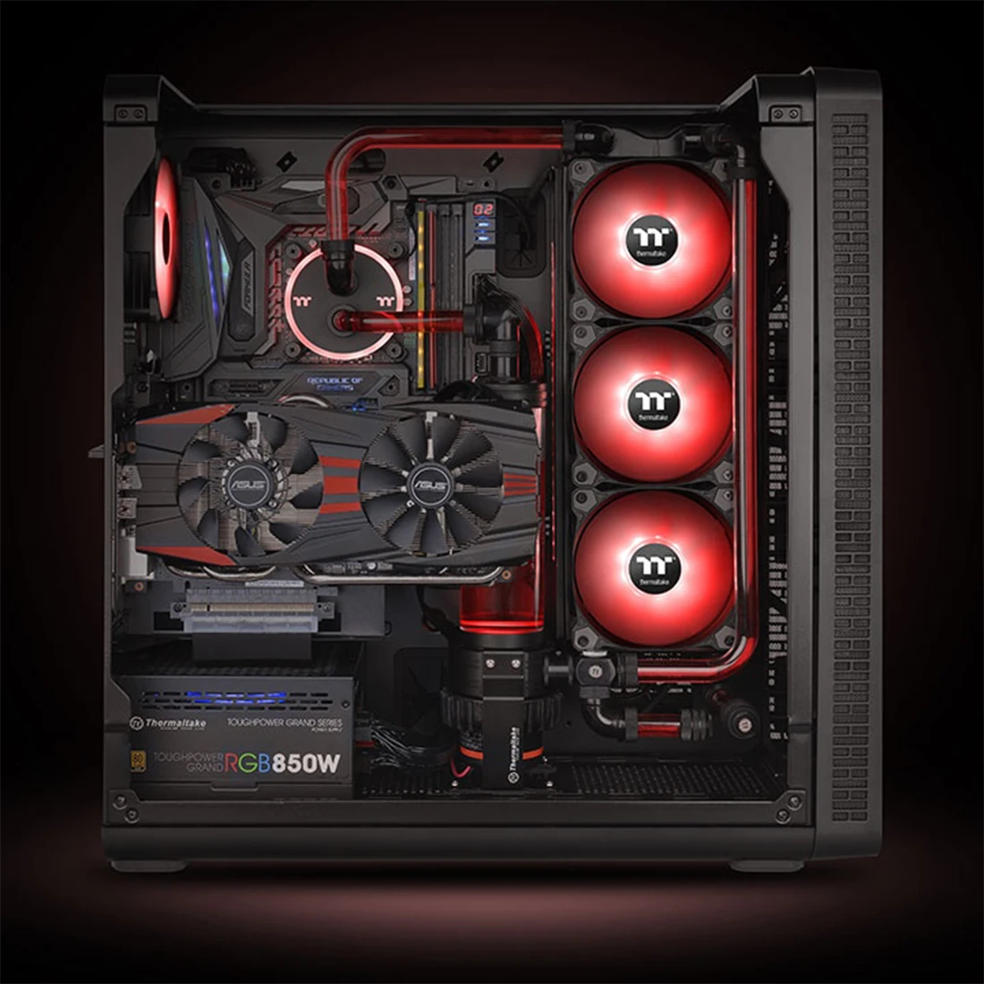 Вентилятор для корпуса Thermaltake Pure A14 LED/Fan/Hub 9 LED/LED Red, CL-F110-PL14RE-A — 3