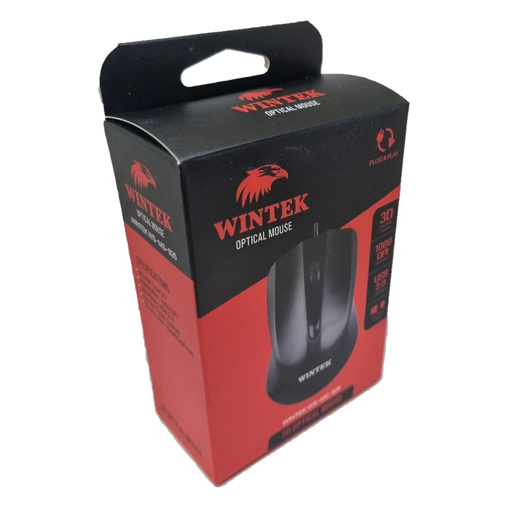 Мышь Wintek WS-MS-926, USB, 1000 dpi, 1.5 м, чёрная — 3