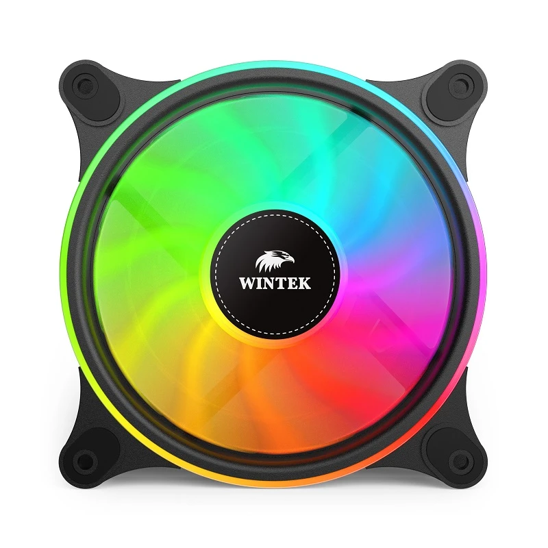 Вентилятор для корпуса Wintek 1300-B-12, 12 см, 4 pin MOLEX, fRGB — 3