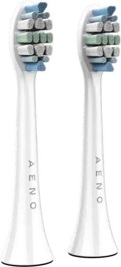 AENO Replacement toothbrush heads, White, Dupont bristles, 2pcs in set (for ADB0003/ADB0005 and ADB0004/ADB0006)