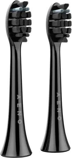 AENO Replacement toothbrush heads, Black, Dupont bristles, 2pcs in set (for ADB0004/ADB0006 and ADB0003/ADB0005)