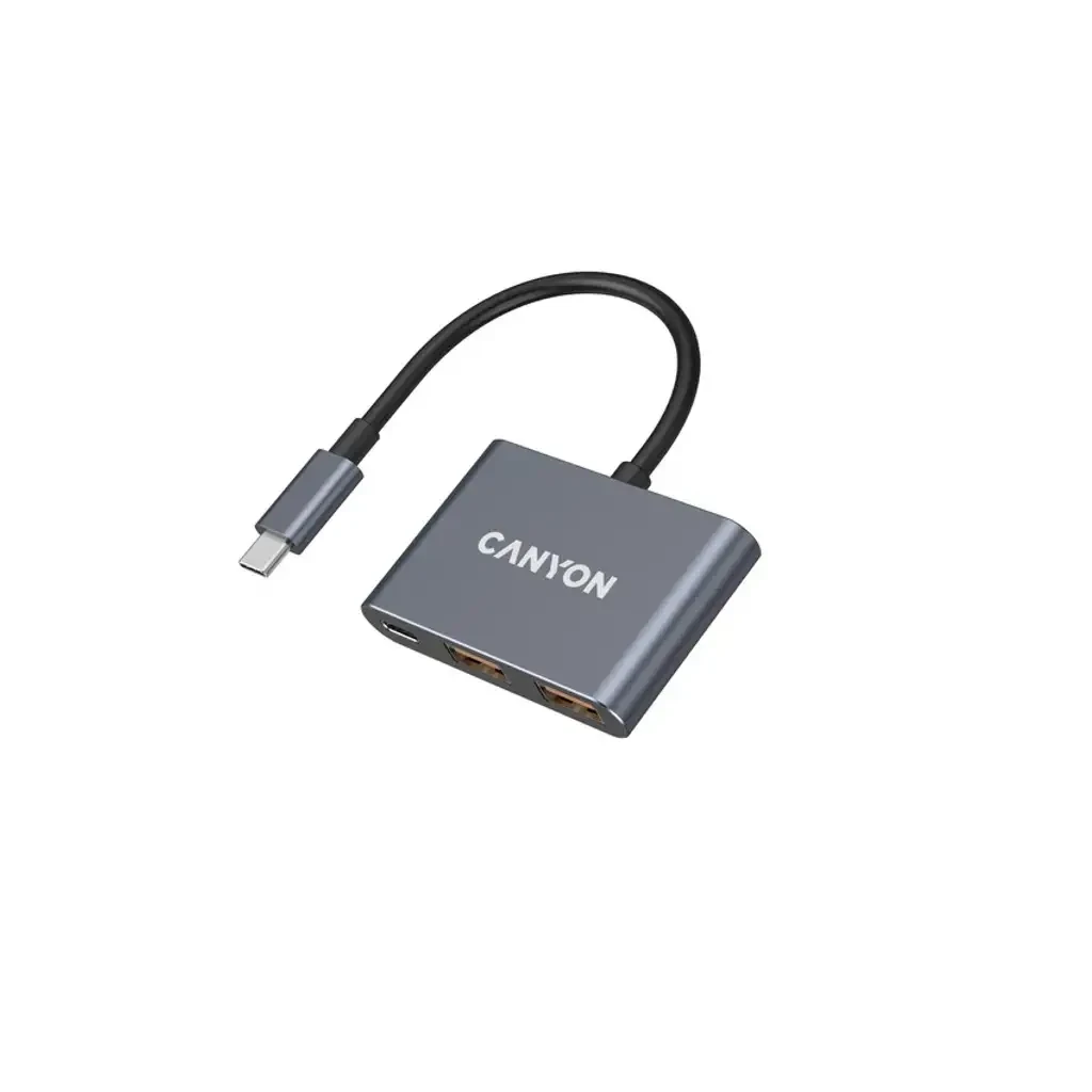 USB-хаб CANYON hub DS-3 3in1 USB-C Dark Grey