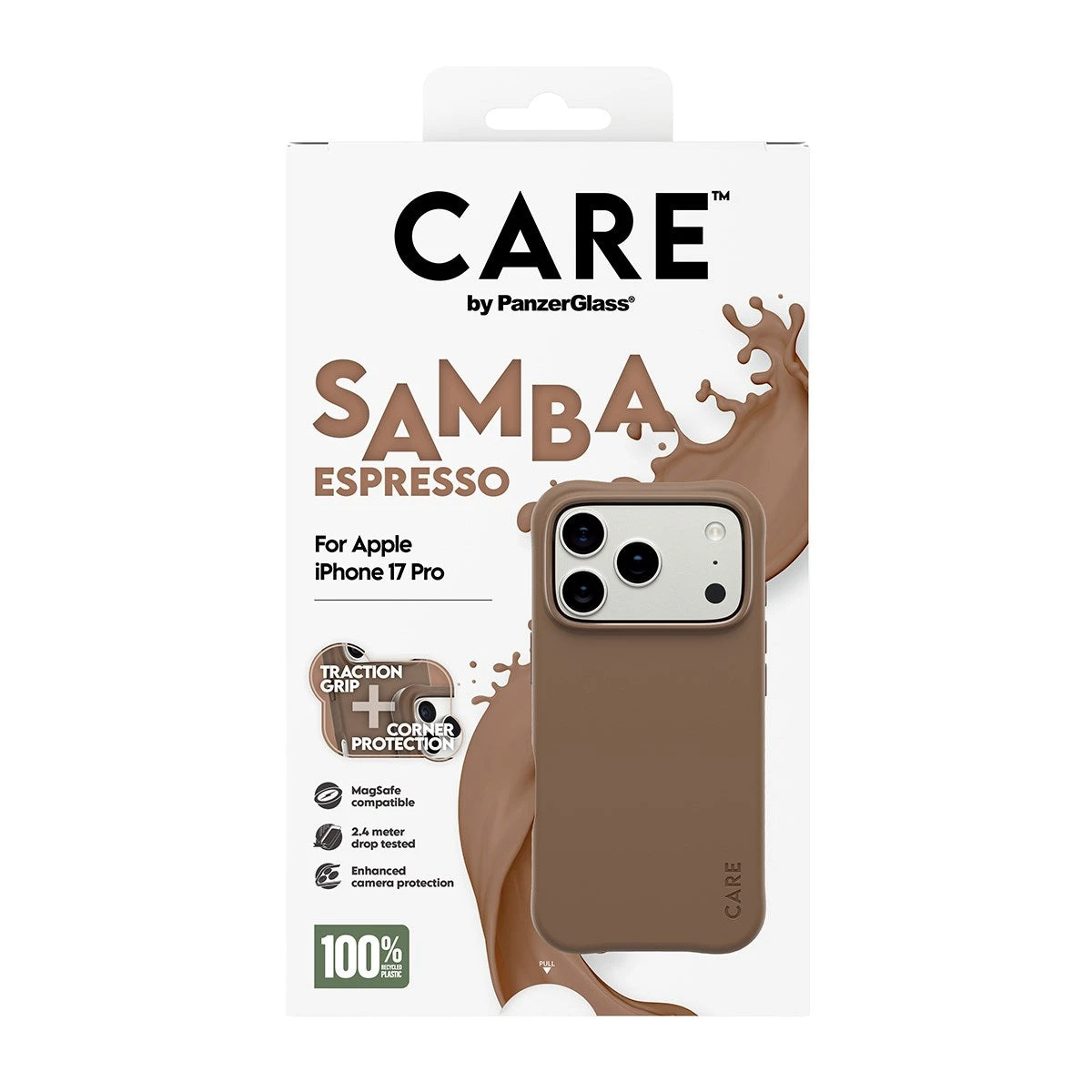 Чехол CARE by PanzerGlass Samba Case Espresso w. MagSafe iPhone 17 Pro — 3