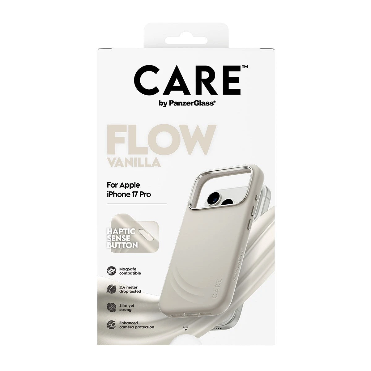 Чехол CARE by PanzerGlass FLOW Case Vanilla w. Haptic Button & MagSafe iPhone 17 Pro — 3