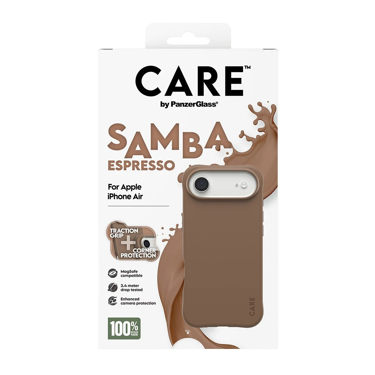 Чехол CARE by PanzerGlass Samba Case Espresso w. MagSafe iPhone Air — 3