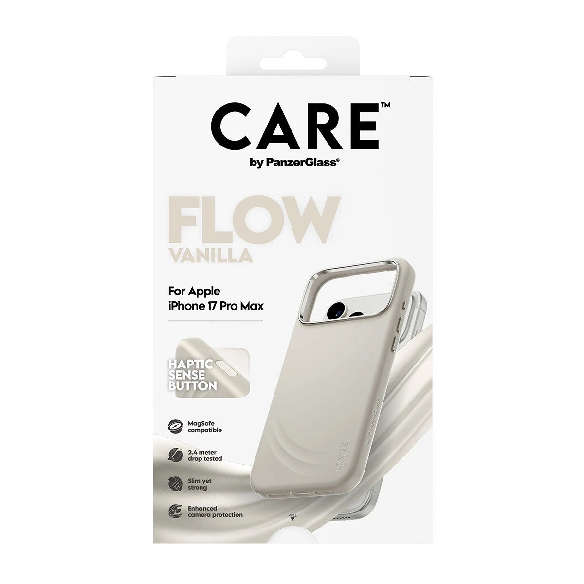 Чехол CARE by PanzerGlass FLOW Case Vanilla w. Haptic Button & MagSafe iPhone 17 Pro Max — 3