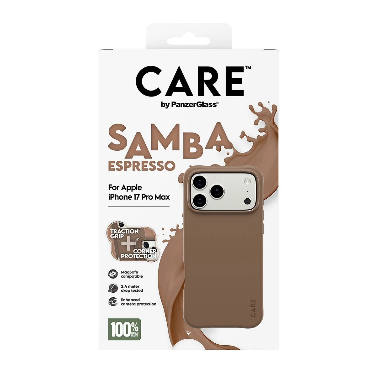 Чехол CARE by PanzerGlass Samba Case Espresso w. MagSafe iPhone 17 Pro Max — 3