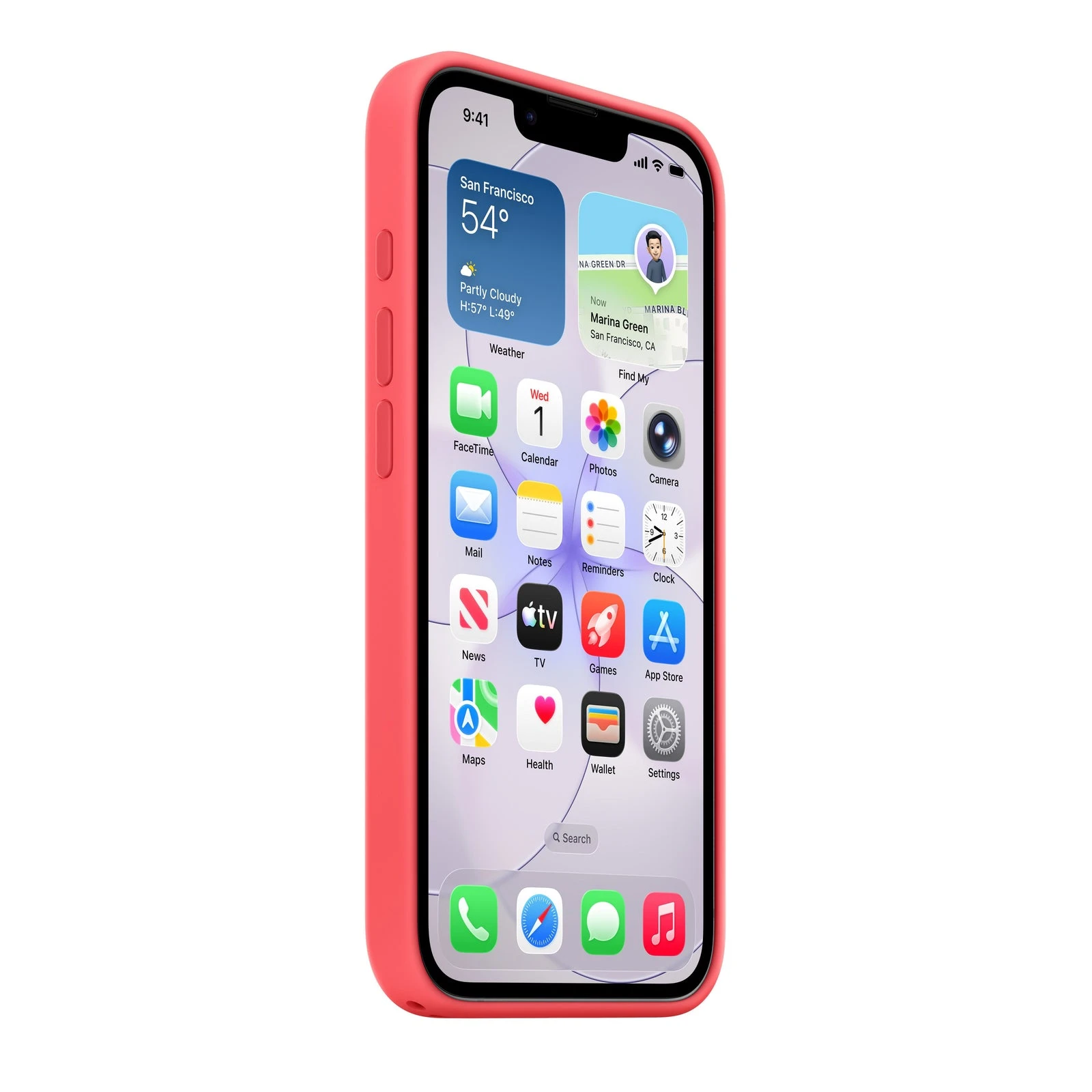Чехол iPhone 17e Silicone Case with MagSafe - Bright Guava,Model A3646 — 2