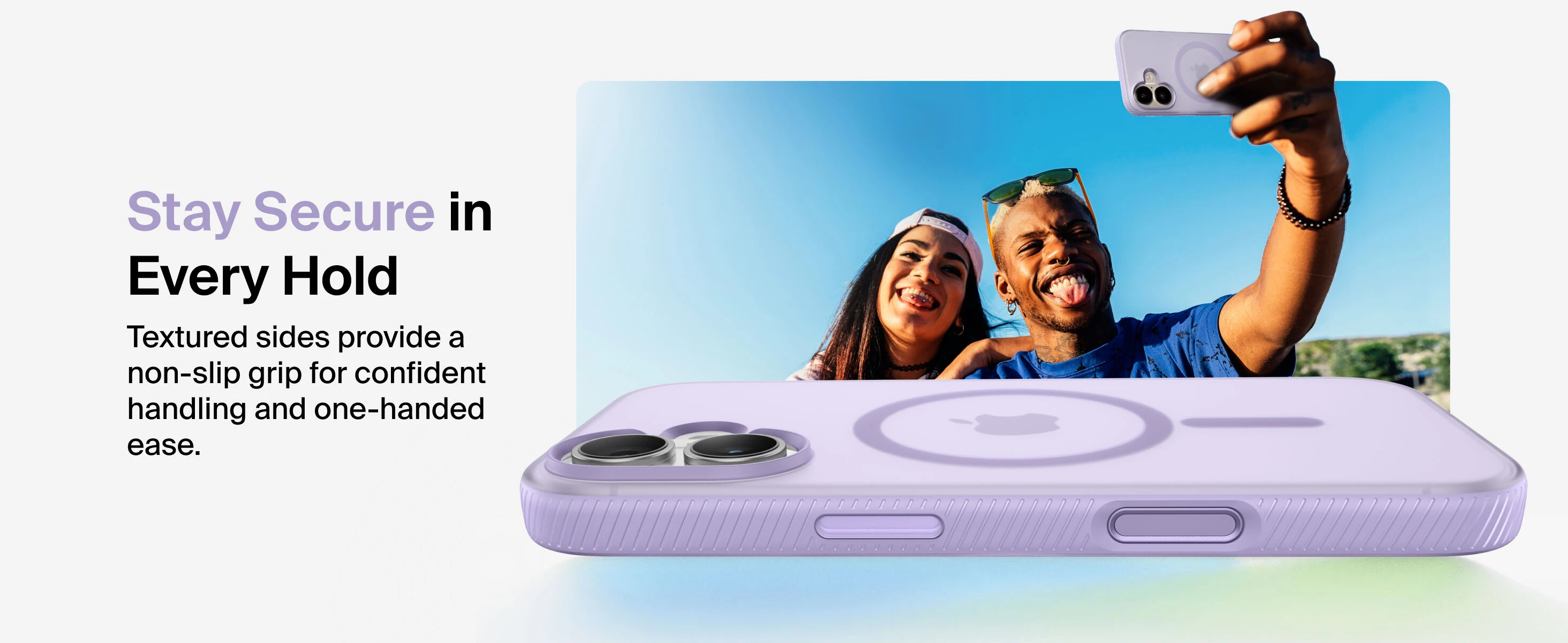 Чехол BELKIN Magnetic Protective Grip Case - iPhone 17 - Lavender — 2