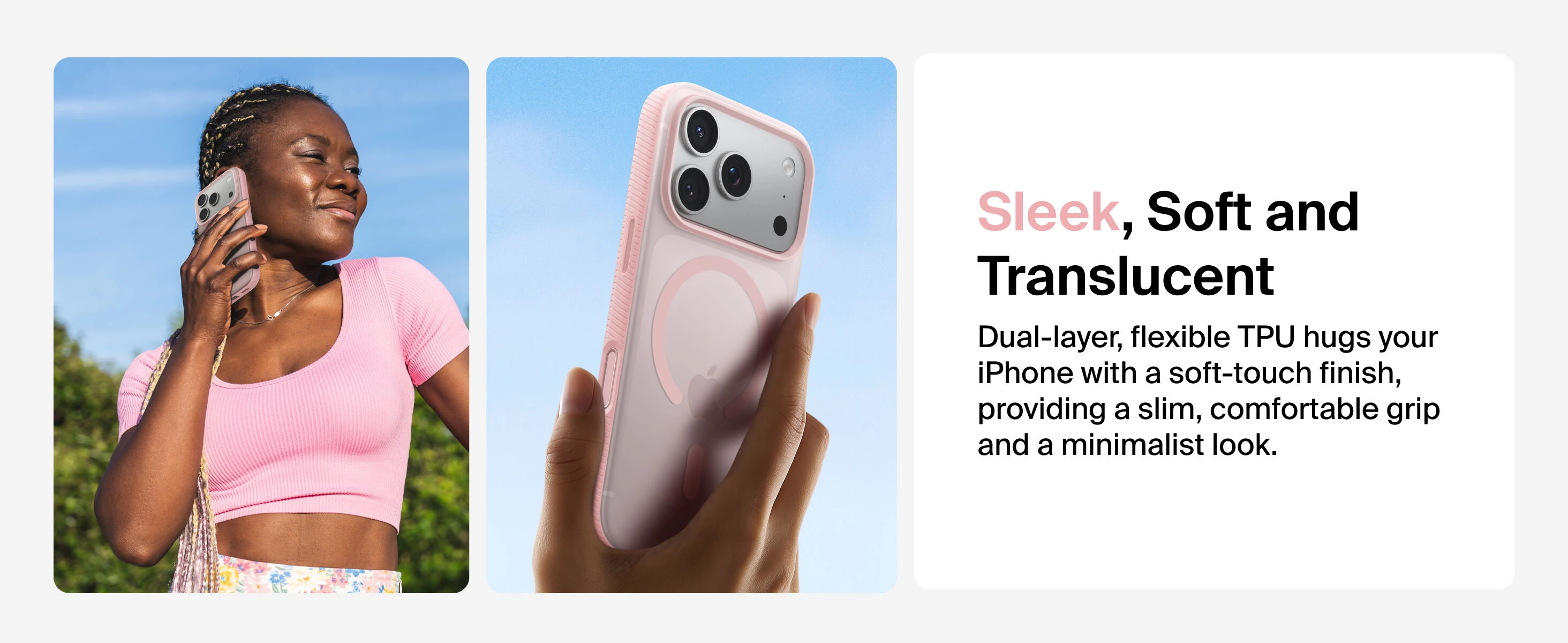 Чехол BELKIN Magnetic Protective Grip Case - iPhone 17 Pro - Pink — 2