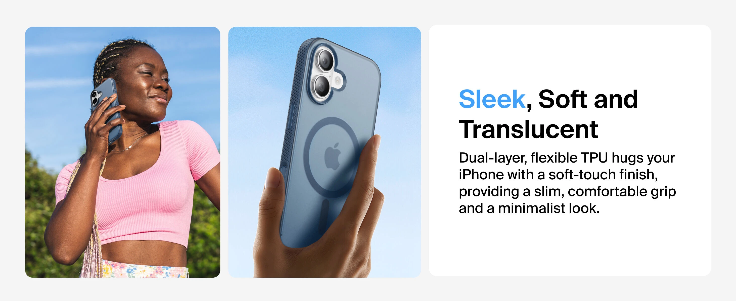Чехол BELKIN Magnetic Protective Grip Case - iPhone 17 - Navy — 2
