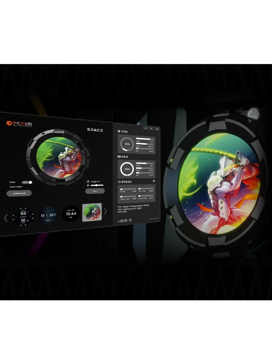 Водяное охлаждение ID-COOLING SL360, 360мм — 5