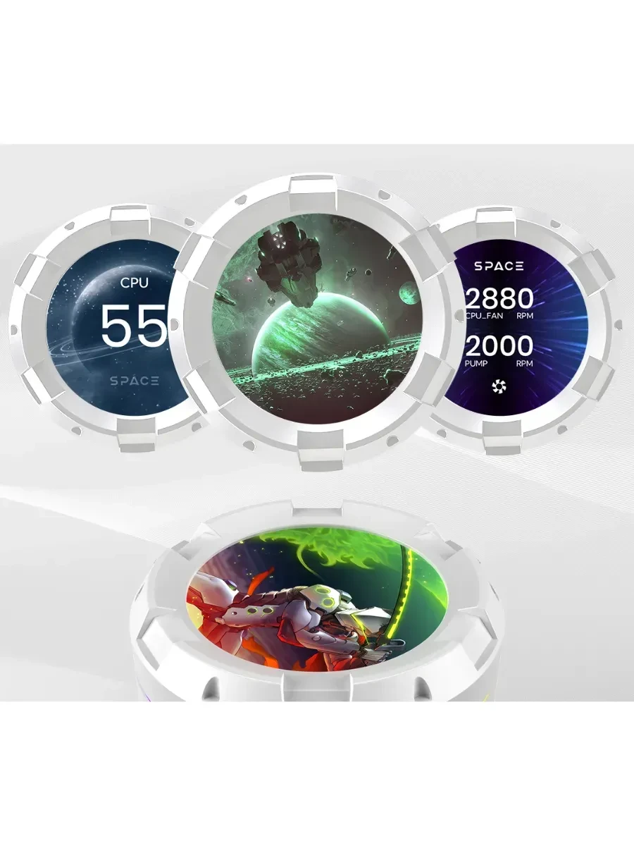 Водяное охлаждение ID-COOLING SL360, белый, 360мм — 4