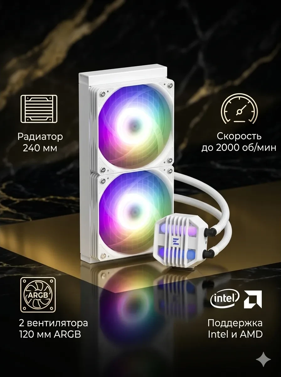 Кулер с водяным охлаждением Zalman ALPHA2 SE A24 White