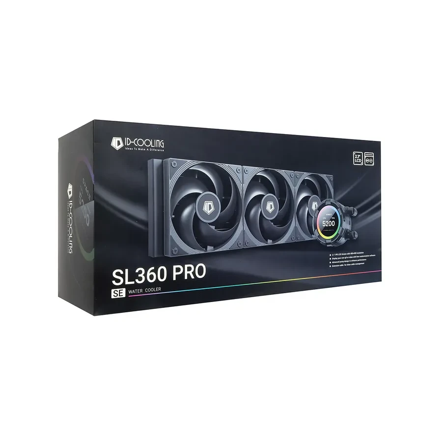 Система жидкостного охлаждения Water Cooler ID-Cooling SL360 PRO SE, for S1700/1200/1851/115x/AMD — 3