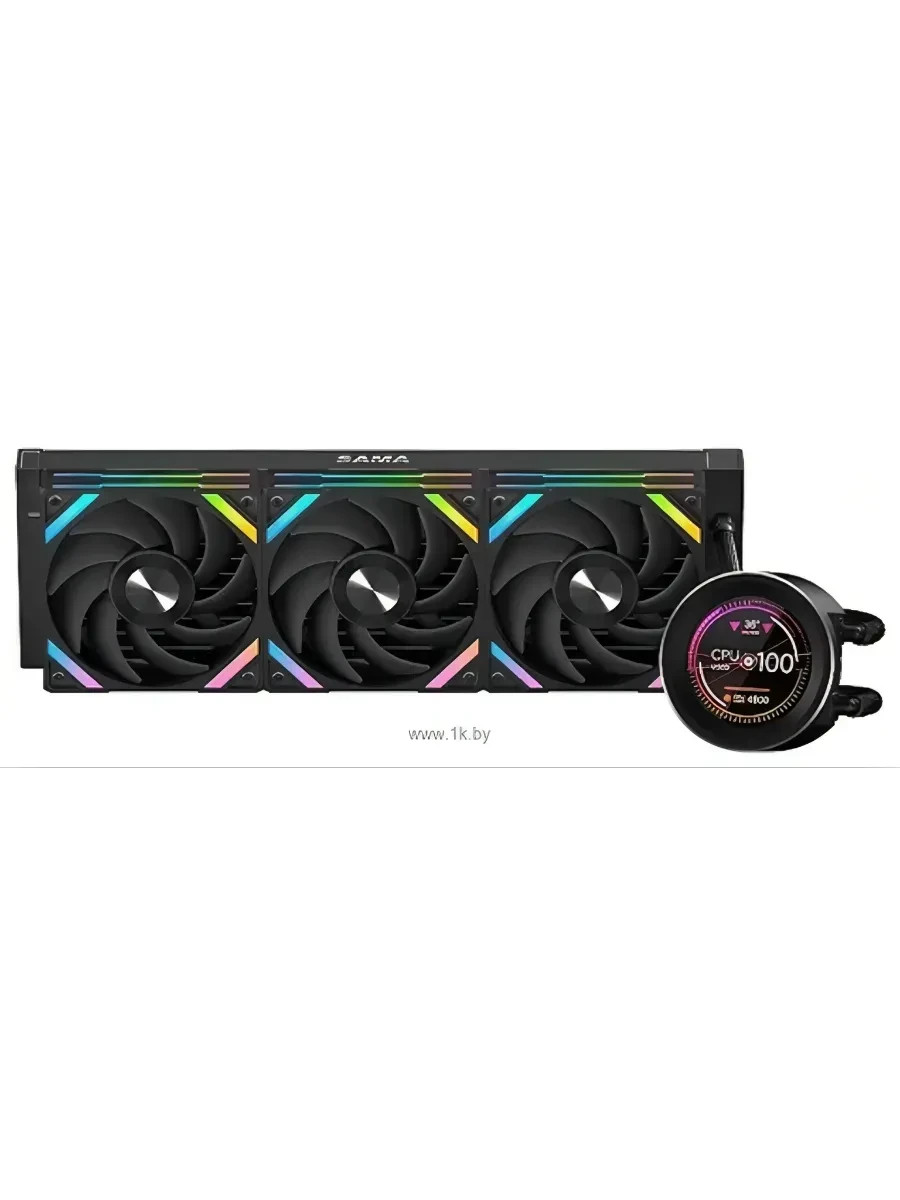 Система жидкостного охлаждения Water Cooler Sama Q60 , for Socket 1851/1700/1200/115x/AMD, 83 CFM, 34.8 dBA, black