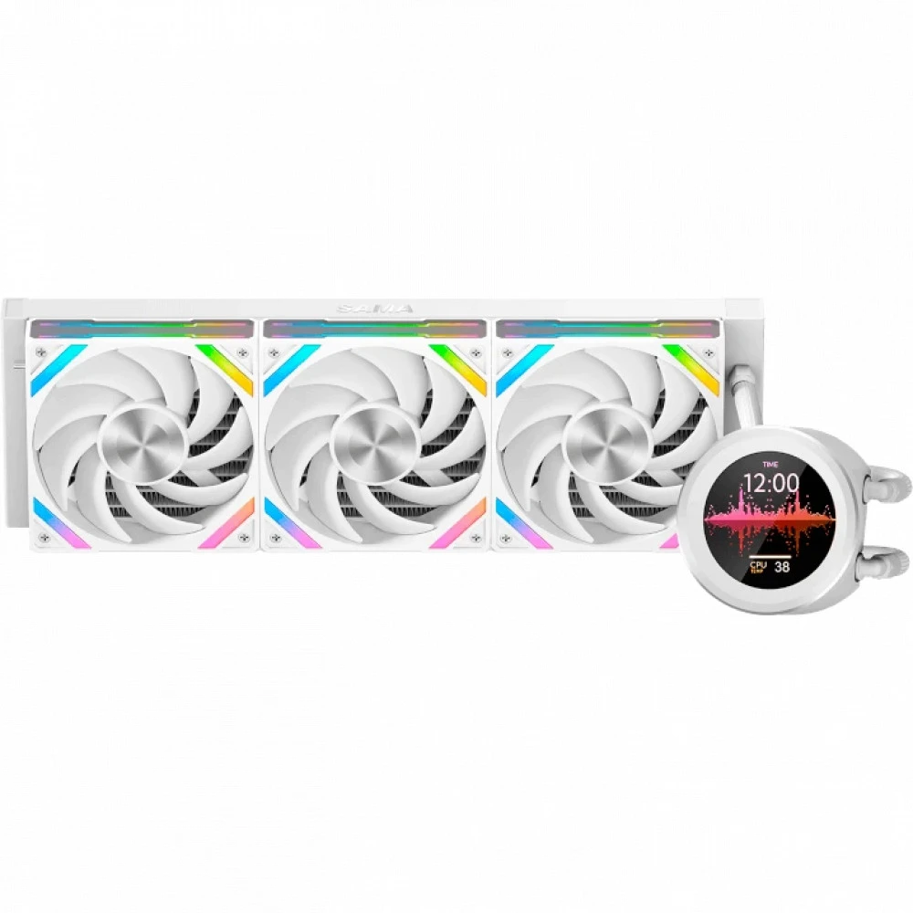 Система жидкостного охлаждения Water Cooler Sama Q60 , for Socket 1851/1700/1200/115x/AMD, 83 CFM, 34.8 dBA, White — 2