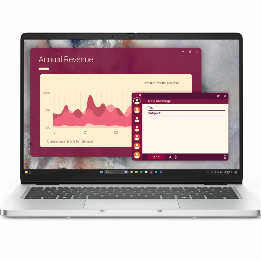 Ноутбук Dell Pro PC14250 (210-BQHF/BTO121_PC14250_EMEA), Intel Core Ultra 7 265U, 16 ГБ, 512 ГБ, 14" — 2