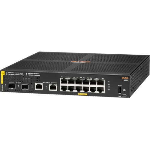 Коммутатор HPE Aruba Networking CX 6000 12p 10M/100M/1G Class4 PoE 2p SFP 1G 139W Switch (R8N89B#ABB)