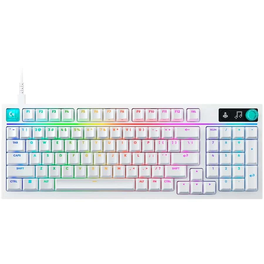 Клавиатура LOGITECH G316 X 98 Wired Gaming Keyboard - WHITE - US INT'L - USB - EMEA28i - 935 - TACTILE