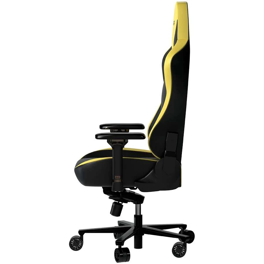 LORGAR Base 311, Gaming chair, PU eco-leather, 1.8 mm metal frame, multiblock mechanism, 4D armrests, 5 Star aluminium base, Class-4 gas lift, 75mm PU casters, Black + yellow — 5