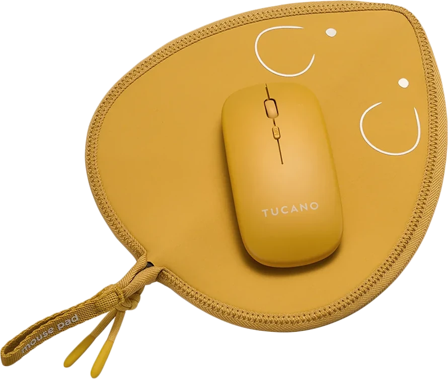 Мышь TOPO MOUSE PAD + WIRELESS MOUSE YELLOW