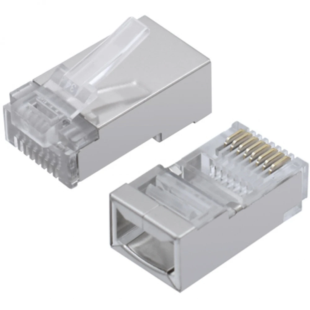Коннектор RJ-45 Cablexpert PLUG5SP/10, Cat.5, UTP, (в пакете 10 штук), экранированные