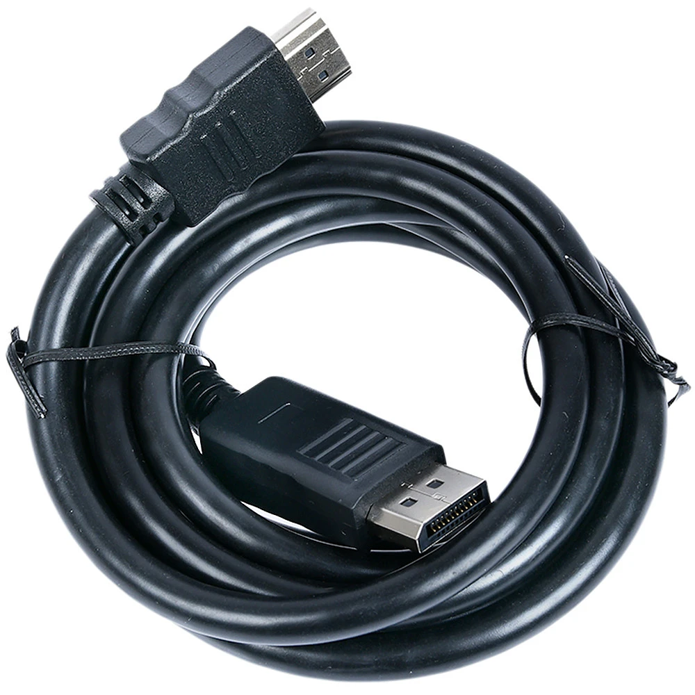 Кабель DisplayPort->HDMI Cablexpert CC-DP-HDMI-6, 1,8м, 20M/19M, черный, экран, пакет