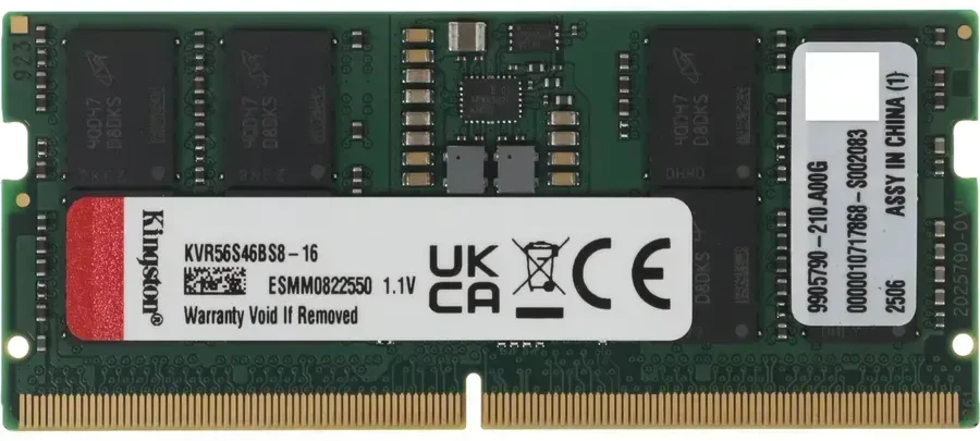Оперативная память Kingston SO-DIMM 16GB DDR5 5600MHz — 5