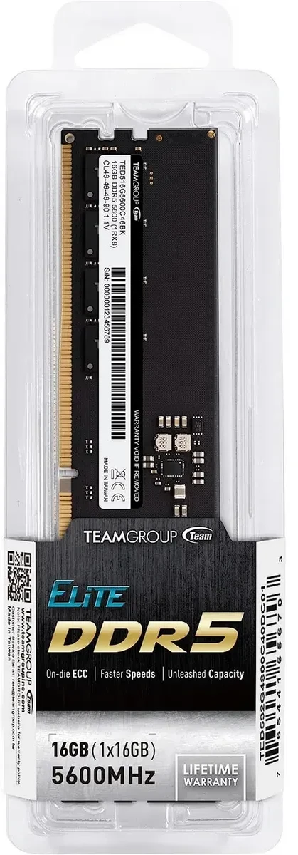 ОЗУ Team Group ELITE Plus DDR5 16GB 5600MHz