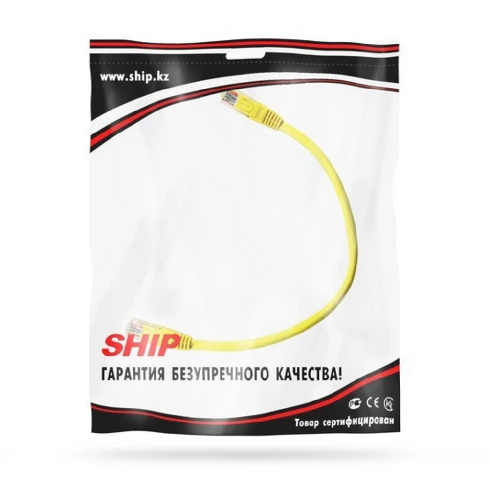 Патч Корд SHIP Cat.5e UTP LSZH RJ-45 0.3 м S3025YL0030-P — 3
