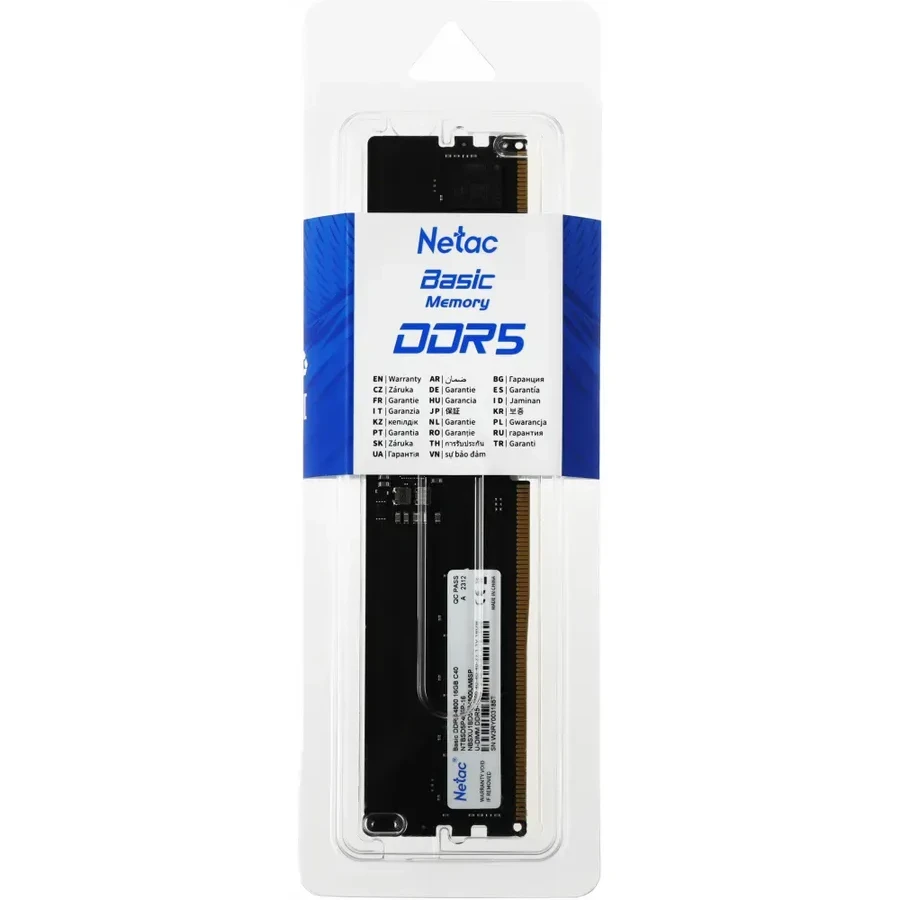 ОЗУ Netac Basic, 16GB, DDR5-4800, DIMM — 2