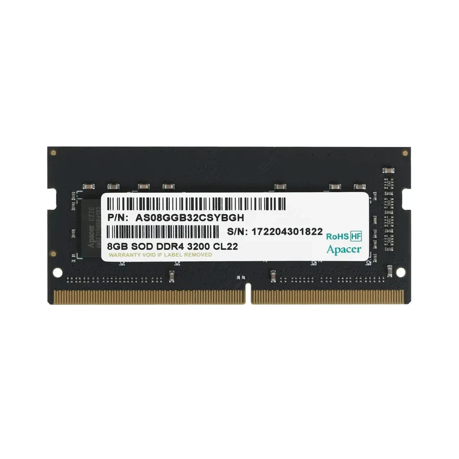Оперативная память Apacer DDR4 SO-DIMM, 8GB, 3200MHz, для ноутбука
