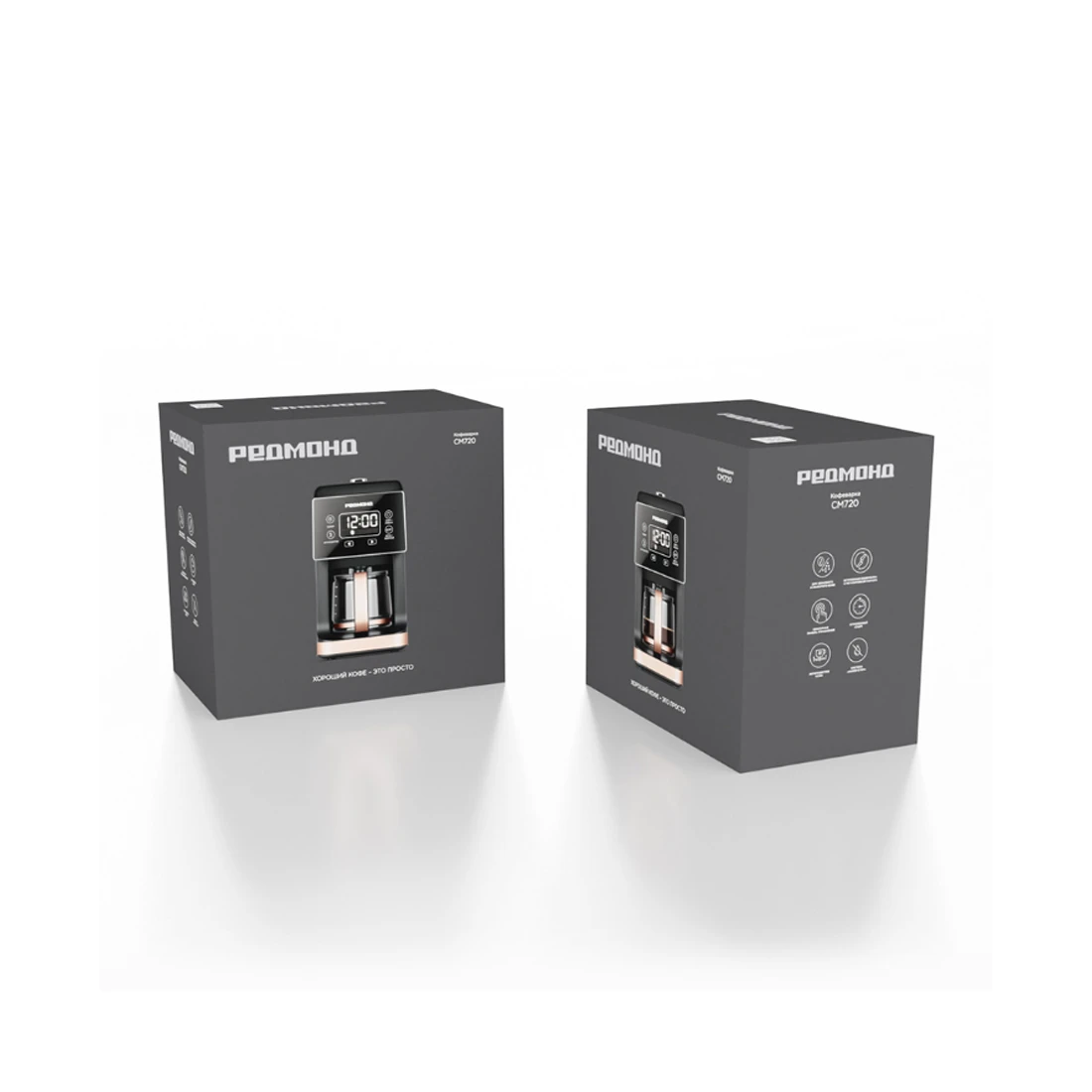 Кофеварка капельная Редмонд CM720 Черный/бронза — 3