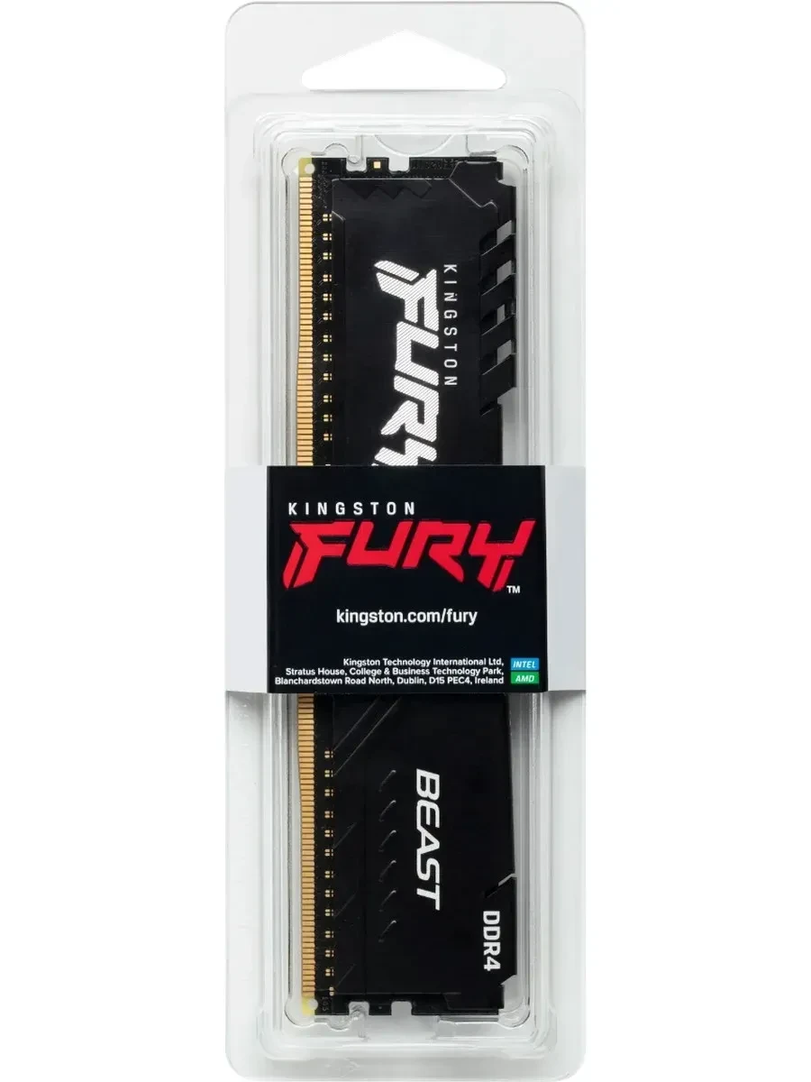 Оперативная память Kingston Fury Beast DDR4 16GB 3200MHz CL16 — 5