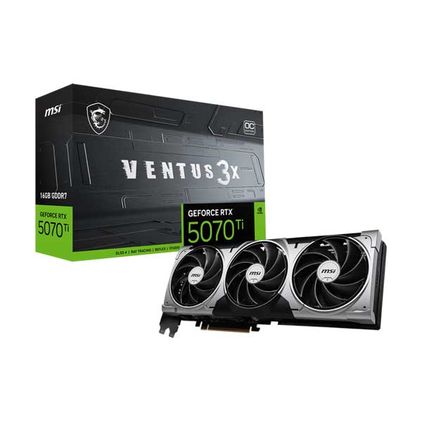 Видеокарта MSI GeForce RTX 5070 Ti 16G VENTUS 3X, 16Gb GDDR7 256-bit 1xHDMI 3xDP G507T-16V3