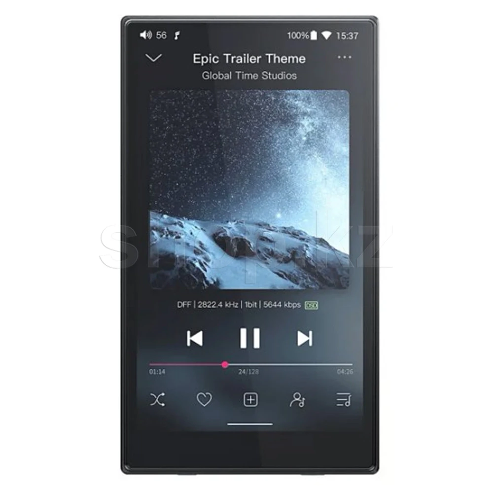 MP3 Player FiiO JM21, SNR 124dB, microUSB-C, 12.5 hours, 4.7", Black — 2