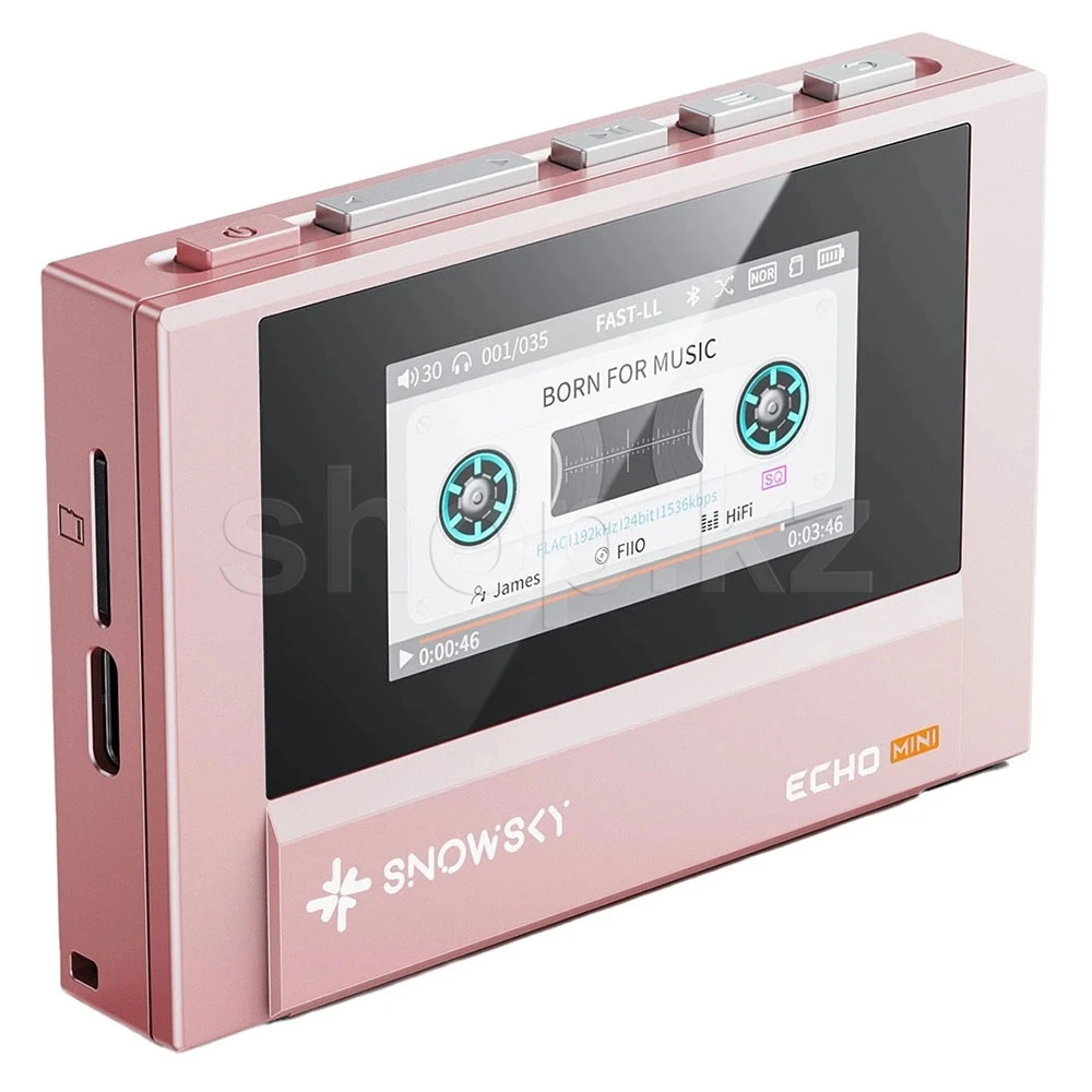 MP3 Player FiiO Snowsky Echo Mini, USB-C, 15 hours, 1.99", BT5.0, Pink