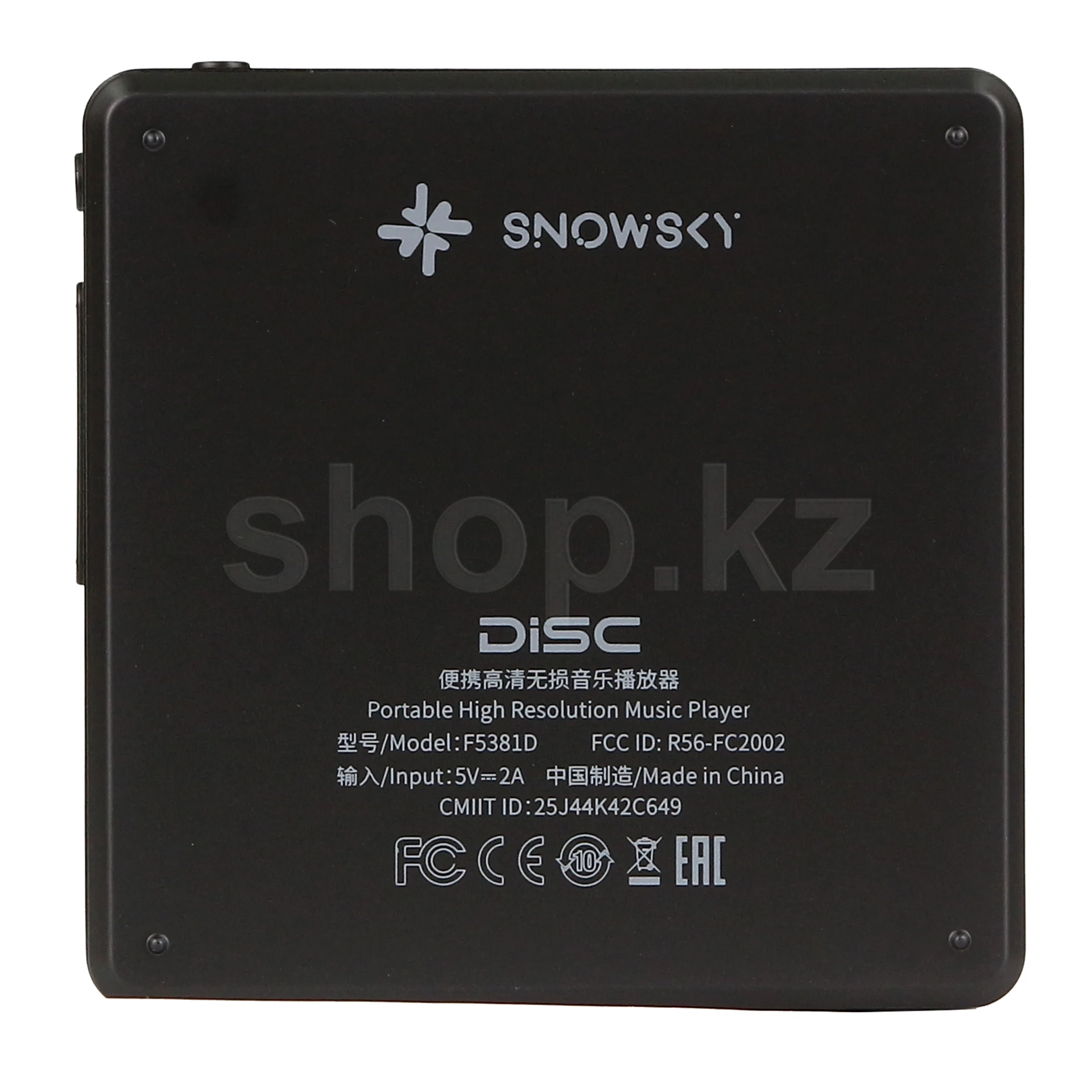 MP3 Player FiiO Snowsky Snowsky Disc, USB-C, 1.8", 360x360, 12 hours, BT5.4, 1450mAh, Black — 4