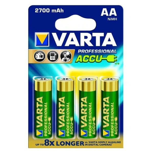 Аккумулятор Varta AA HR6, 2700mAh/1.2V, NiMH, 4шт. (5706)