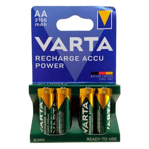 Аккумулятор Varta AA Ready2Use HR6, 2100mAh/1.2V, NiMH, 4шт. (56706)