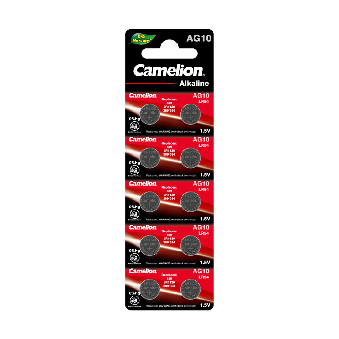 Батарейка CAMELION AG10, Alkaline, 1.5V, 10 шт. — 3