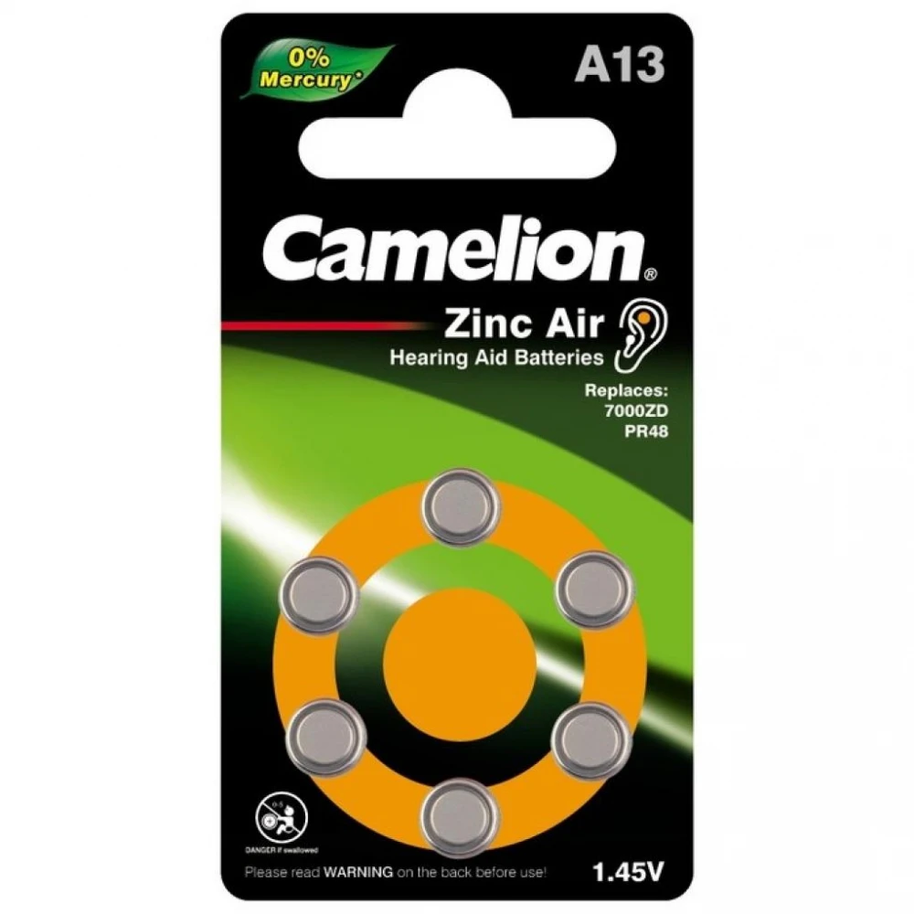 Батарейка CAMELION A13-BP6, Zinc Air, 6 шт — 4