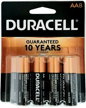 Батарейка Duracell Basic AA LR6/MN1500, 1.5V, Alkaline, в блоке 8шт.