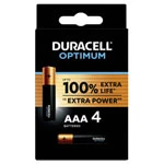 Батарейка Duracell Optimum AAA MX2400, 1.5V, в блоке 4шт.