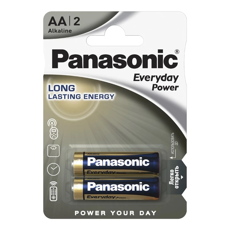 Батарейка Panasonic AA LR6EPS/2BP, 1.5V, в блоке 2шт.