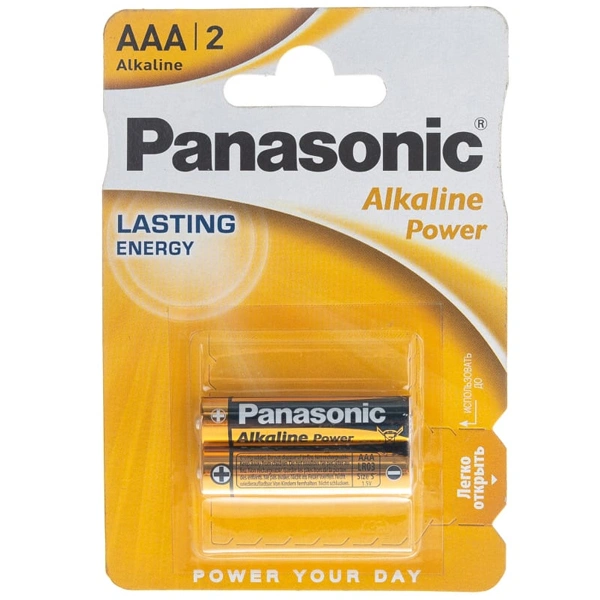 Батарейка Panasonic AAA LR03APB/2BP, в блоке 2шт.