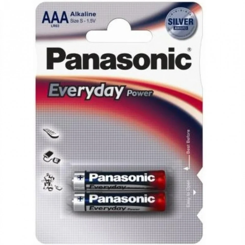Батарейка Panasonic AAA LR03EPS/2BP, 1.5V, в блоке 2шт.