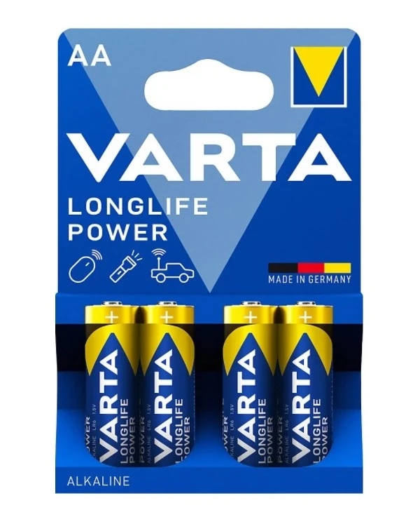 Батарейка Varta AA LR6 MN1500 Longlife Power, 1.5V, в блоке 4шт.